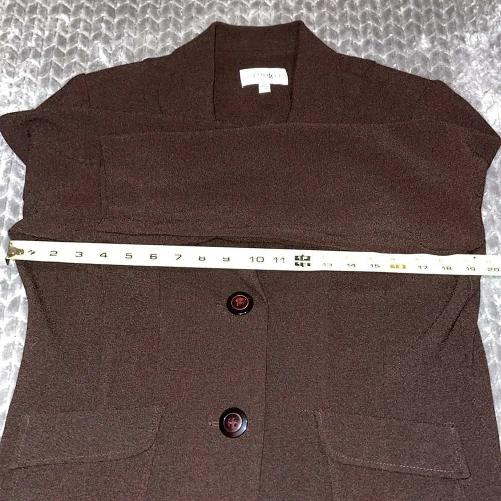 Lot of 2 Studio I brown blazers.  Size 12/12P.‎